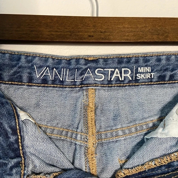 Mini Skirt Denim Jean Micro Skirt Denim Summer Distressed Deconstructed Size 7 - Picture 6 of 9